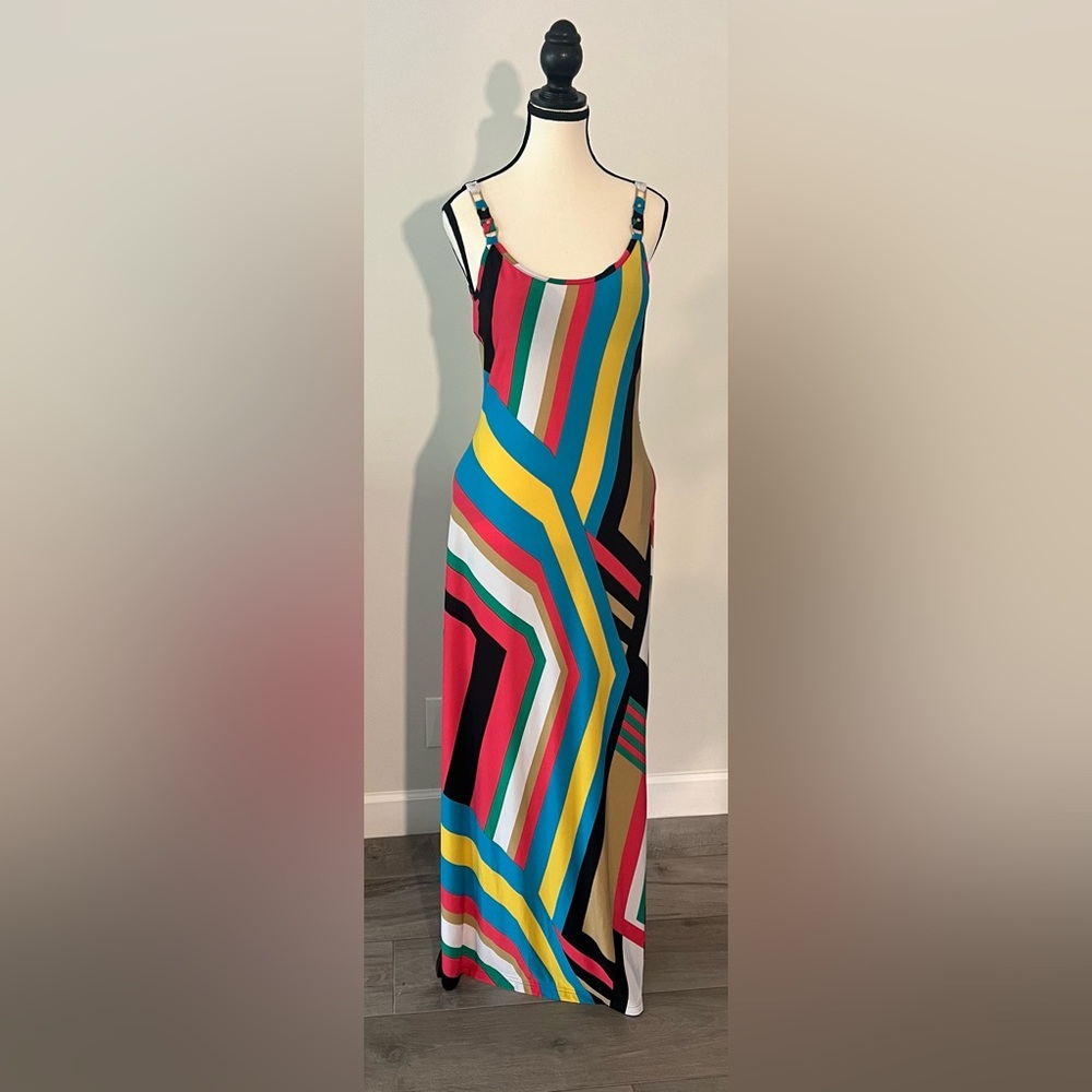 Cache Modern Abstract Maxi dress size S